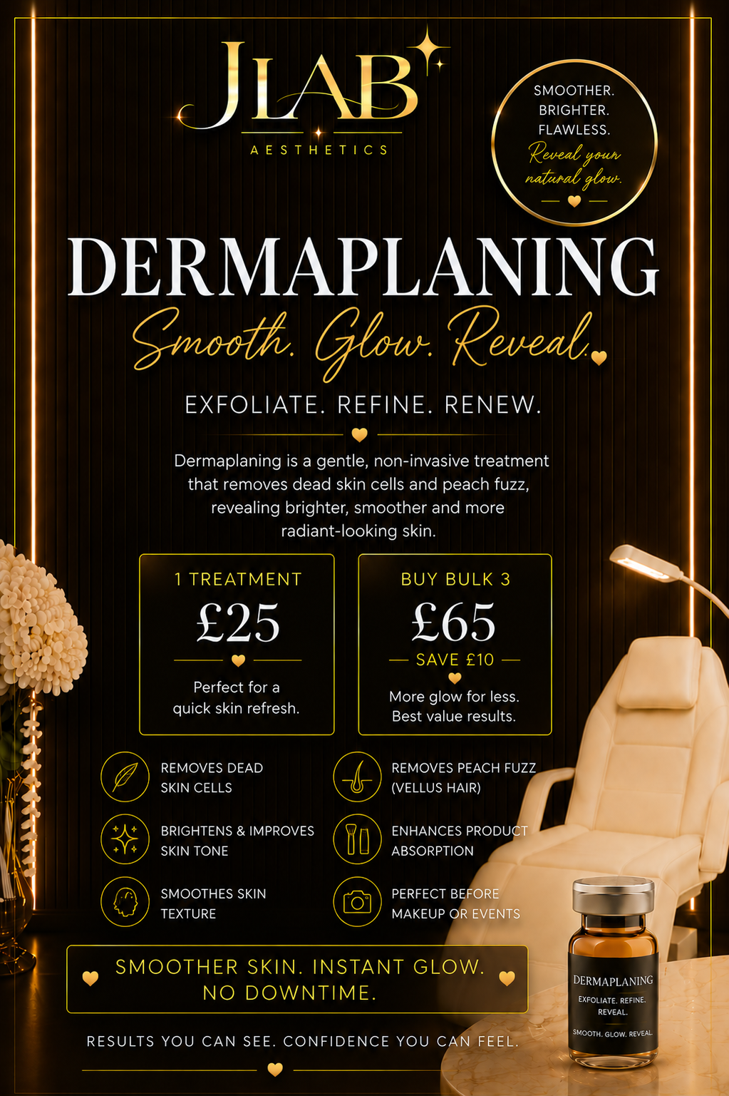 dermplaning JLAB Aesthetics Burton